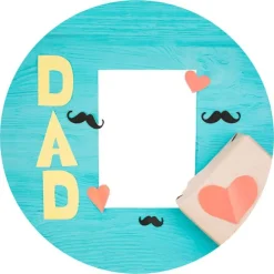 Papel de azúcar - Día del Padre con foto personalizada 20 cm - Impresión personalizada
