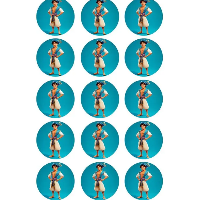 Papel de azúcar de Aladdín - 5 cm (15) - María Lunarillos