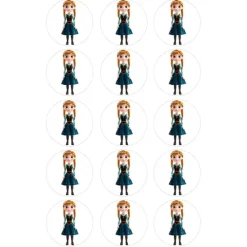 Papel de azúcar de Anna Frozen - 5 cm (15) - María Lunarillos
