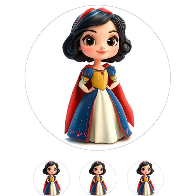 Papel de azúcar de Blancanieves - 20 cm - María Lunarillos