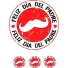 Papel de azúcar de Feliz día del padre - 20 cm - María Lunarillos