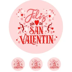 Papel de azúcar de Feliz día de San Valentín - 20 cm - María Lunarillos