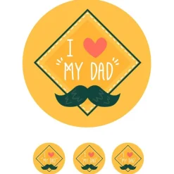 Papel de azúcar de I love "My Dad" - 20 cm - María Lunarillos