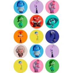 Papel de azúcar de Inside Out 2 (Del revés) - 5 cm (15) - María Lunarillos