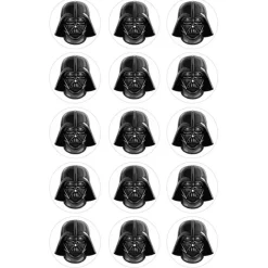Papel de azúcar de la máscara de Darth Vader - 5 cm (15) - María Lunarillos
