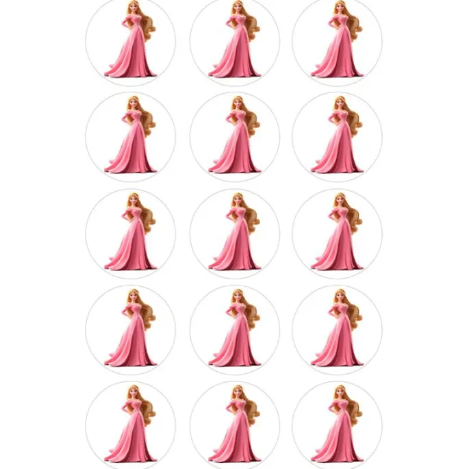 Papel de azúcar de la Princesa Aurora - 5 cm (15) - María Lunarillos