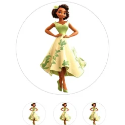 Papel de azúcar de la Princesa Tiana - 20 cm - María Lunarillos