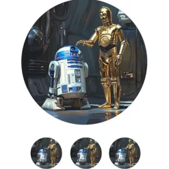 Papel de azúcar de los robots R2-D2 y C-3PO - 20 cm - María Lunarillos