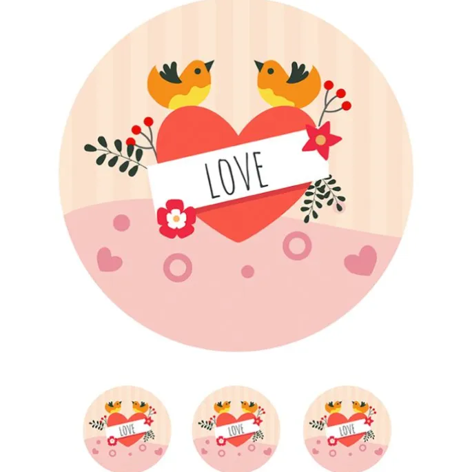 Papel de azúcar de Love - 20 cm - María Lunarillos