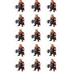 Papel de azúcar de Marvel Characters - 5 cm (15) - María Lunarillos