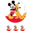 Papel de azúcar de Mickey Mouse y Pluto - 20 cm - María Lunarillos
