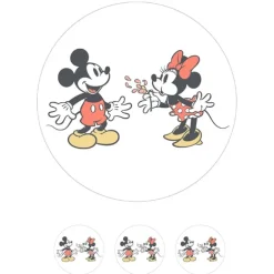 Papel de azúcar de Mickey y Minnie Mouse - 20 cm - María Lunarillos