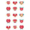 Papel de azúcar de Mix San Valentín - 5 cm (15) - María Lunarillos