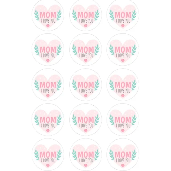 Papel de azúcar de Mom I Love You - 5 cm (15) - María Lunarillos