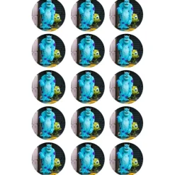Papel de azúcar de Monsters - 5 cm (15) - María Lunarillos