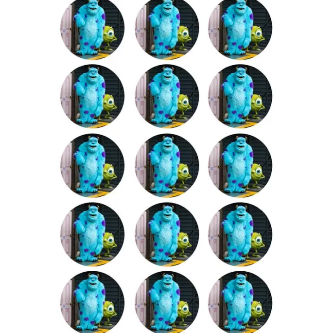 Papel de azúcar de Monsters - 5 cm (15) - María Lunarillos