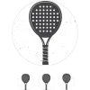 Papel de azúcar de Pala de Padel - 20 cm - María Lunarillos