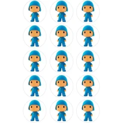 Papel de azúcar de Pocoyó - 5 cm (15) - María Lunarillos