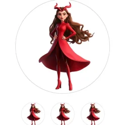 Papel de azúcar de Scarlet Witch - 20 cm - María Lunarillos