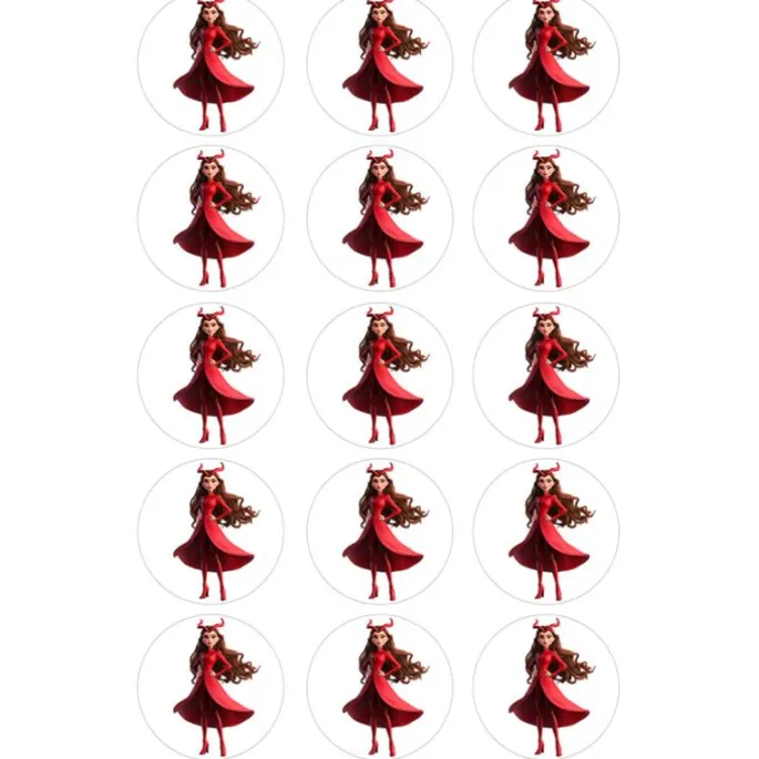 Papel de azúcar de Scarlet Witch - 5 cm (15) - María Lunarillos