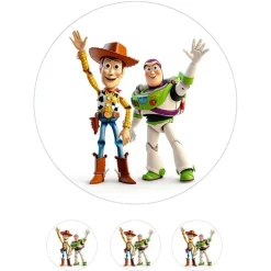 Papel de azúcar de Toy Story y Buzz Lightyear - 20 cm - María Lunarillos