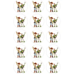 Papel de azúcar de Toy Story y Buzz Lightyear - 5 cm (15) - María Lunarillos