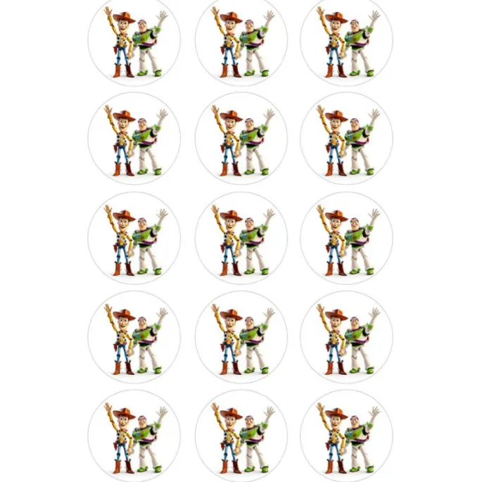 Papel de azúcar de Toy Story y Buzz Lightyear - 5 cm (15) - María Lunarillos