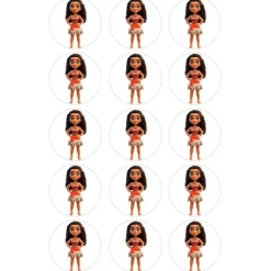 Papel de azúcar de Vaiana - 5 cm (15) - María Lunarillos