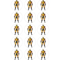 Papel de azúcar de Wolverine (Marvel) - 5 cm (15) - María Lunarillos