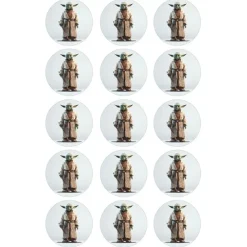 Papel de azúcar de Yoda 2 - 5 cm (15) - María Lunarillos