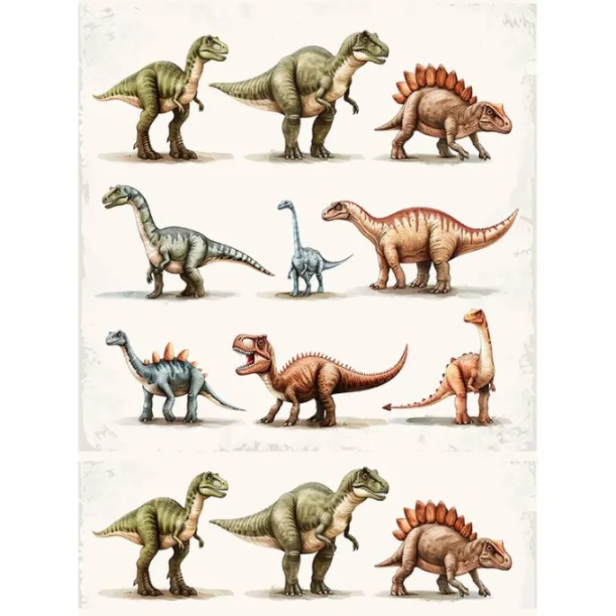 Papel de azúcar - Dinosaurios 2 (A4) - María Lunarillos