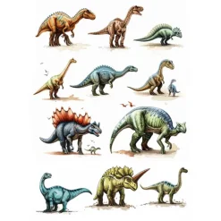 Papel de azúcar - Dinosaurios 1 (A4) - María Lunarillos