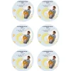 Papel de azúcar - 6 diseños iguales en Círculos de 8 cm Foto y Rótulo Diseño 2 - Impresión personalizada
