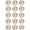Papel de azúcar - 15 diseños iguales en Círculos de 5 cm Foto y nombre Feliz Cumpleaños - Impresión personalizada