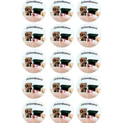 Papel de azúcar - 15 diseños iguales en Círculos de 5 cm Mi Graduación - Impresión personalizada