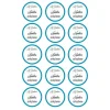 Papel de azúcar - 15 diseños iguales en Círculos de 5 cm Nombre y fecha Mi bautizo - Impresión comestible personalizada