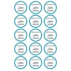 Papel de azúcar - 15 diseños iguales en Círculos de 5 cm Nombre y fecha Mi primera comunión - Impresión comestible personalizada