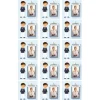 Papel de azúcar - 15 diseños iguales en Cuadrados de 5 cm Mi primera comunión (azul) con foto personalizada