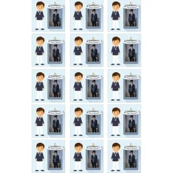 Papel de azúcar - 15 diseños iguales en Cuadrados de 5 cm Mi primera comunión (azul) con foto personalizada