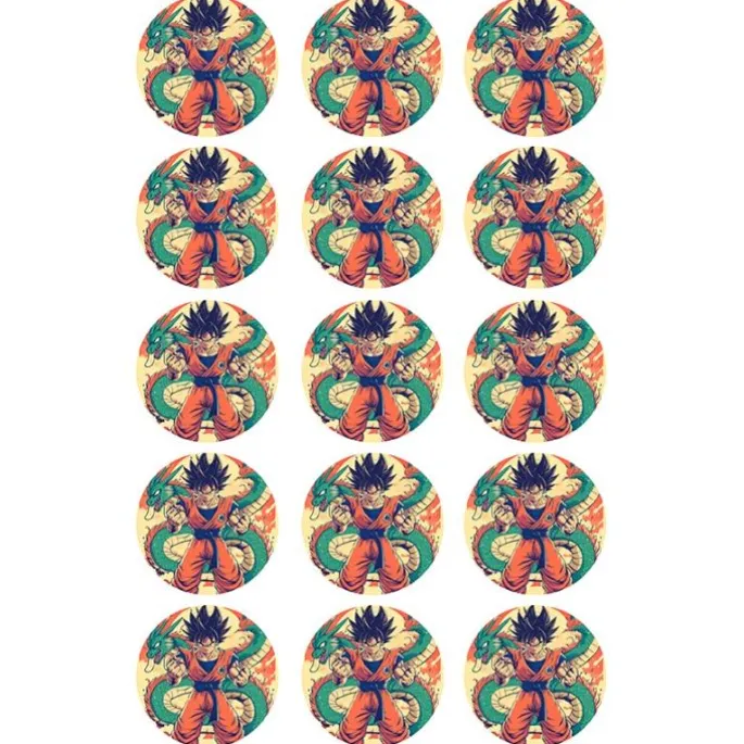 Papel de azúcar Dragon Ball 3 - 5 cm (15) - María Lunarillos