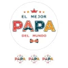 Papel de azúcar El mejor papá del mundo 20 cm - María Lunarillos