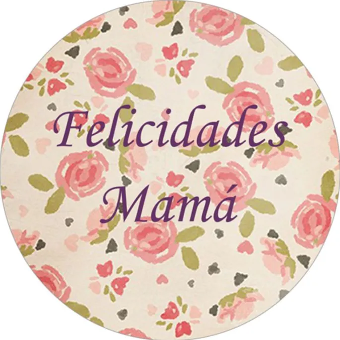Papel de azúcar Felicidades Mamá - María Lunarillos