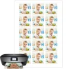 Papel de azúcar - 15 fotos iguales en Cuadrados de 5 cm - Impresión comestible personalizada