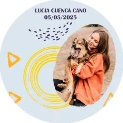 Papel de azúcar - Foto y Rótulo Diseño 2 - 20 cm - Impresión personalizada