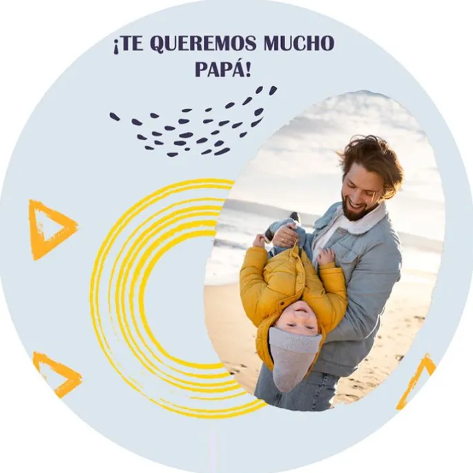 Papel de azúcar - Foto y Rótulo Diseño 2 - 20 cm - Impresión personalizada