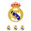 Papel de azúcar fútbol Escudo Real Madrid 20 cm - María Lunarillos