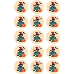 Papel de azúcar Gato Halloween - 5 cm (15) - María Lunarillos