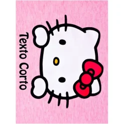 Papel de azúcar - Hello Kitty con texto corto personalizado A4 - Impresión comestible personalizada