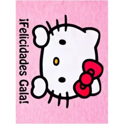 Papel de azúcar - Hello Kitty con texto corto personalizado A4 - Impresión comestible personalizada