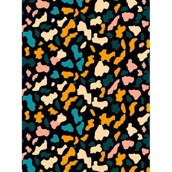 Papel de azúcar Leopardo de colores A4 - María Lunarillos